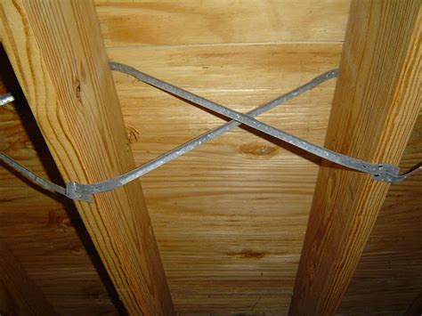 metal brackets between floor joists 